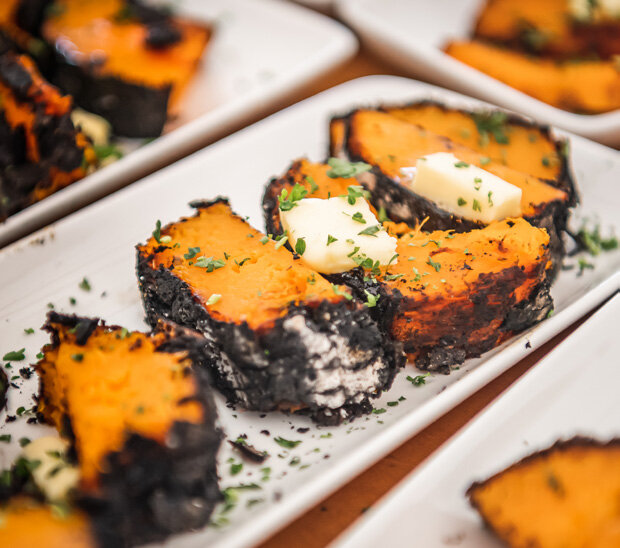 Ember-roasted butternut squash